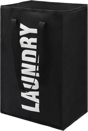 THREADSHAPES 50L Laundry Basket with Extended Handle, Collapisable Laundry Bag, Foldable Laundry Hamper, Folding Washing Storage Bin