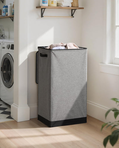 Collapsible Laundry Basket with Lid 100L Large Hamper, Washing Baskets for Laundry with Inner Bag and Handles - Bedrooms Dirty Clothes Bin