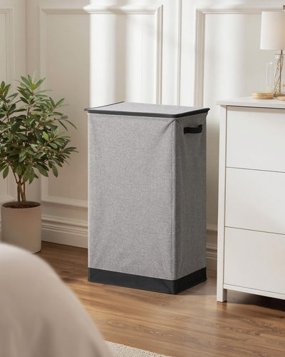 Collapsible Laundry Basket with Lid 100L Large Hamper, Washing Baskets for Laundry with Inner Bag and Handles - Bedrooms Dirty Clothes Bin
