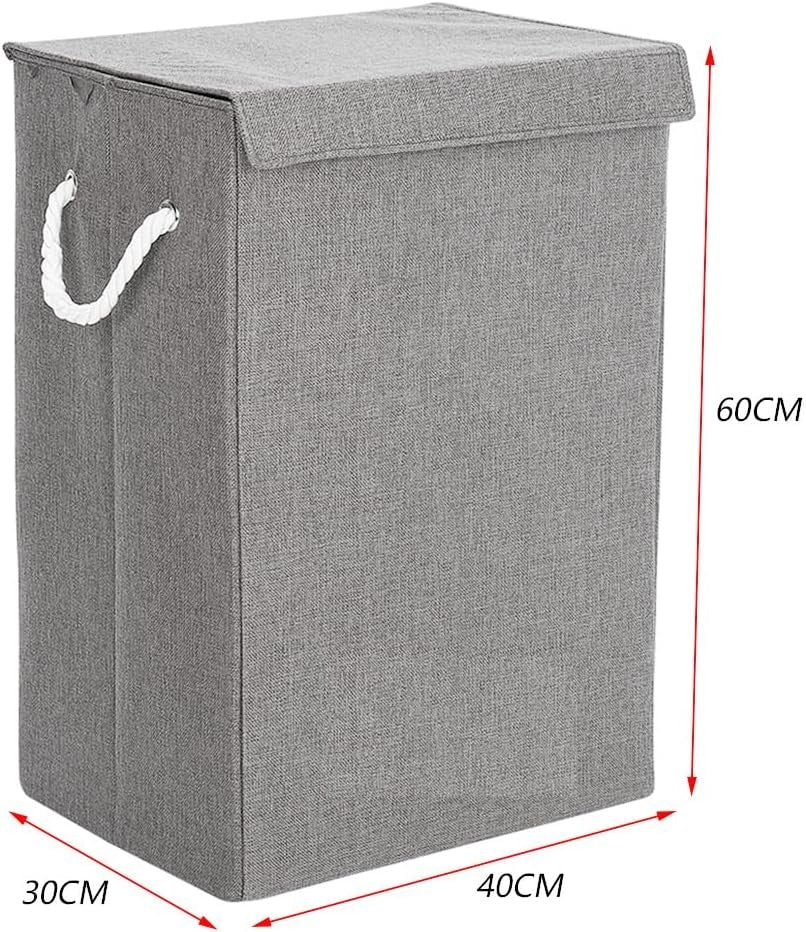 THREADSHAPES Collapsible Laundry Basket 90L Large Laundry Hamper with Lid Foldable Laundry Bin Washing Baskets with Handles for Bedroom, Bathroom